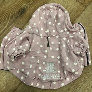 Designer Mishka Light Purple Dog Jacket with White Dots